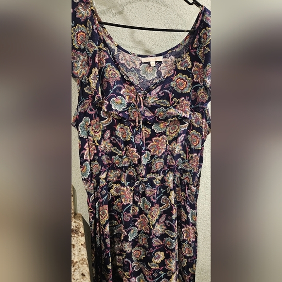 G Collection 2x Navy Floral Dress - Picture 3 of 3